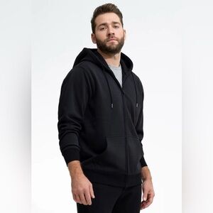 Swet Tailor Stretch Fleece Zip Hoodie Black Size Medium